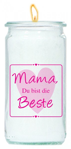 Herzlicht Mama-Kerze im Glas 13 x 6 cm