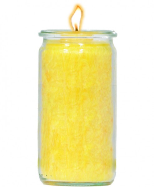 Herzlicht-Kerze gelb 13 x 6 cm