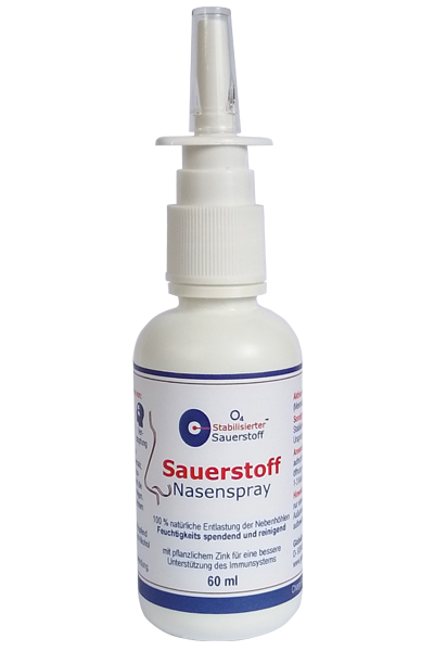 O4 Sauerstoff-Nasenspray mit stabilisiertem Sauerstoff plus pflanzliches Zink