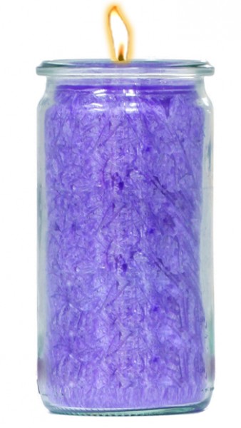 Herzlicht-Kerze violett 13 x 6 cm