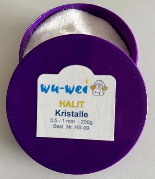 Halit 200g 0,5 - 1 mm Korngröße für Salzstreuer